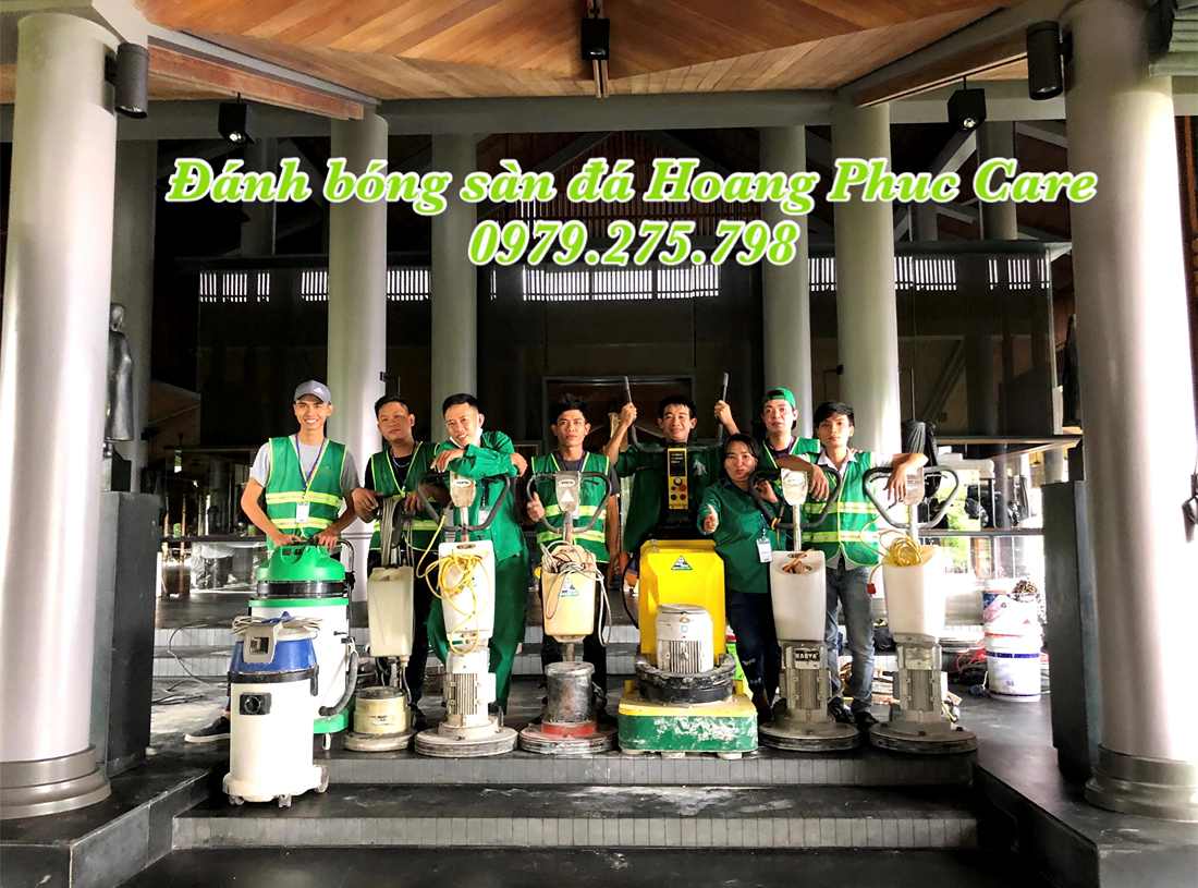 Đánh bóng sàn đá tự nhiên tại Lạng sơn
