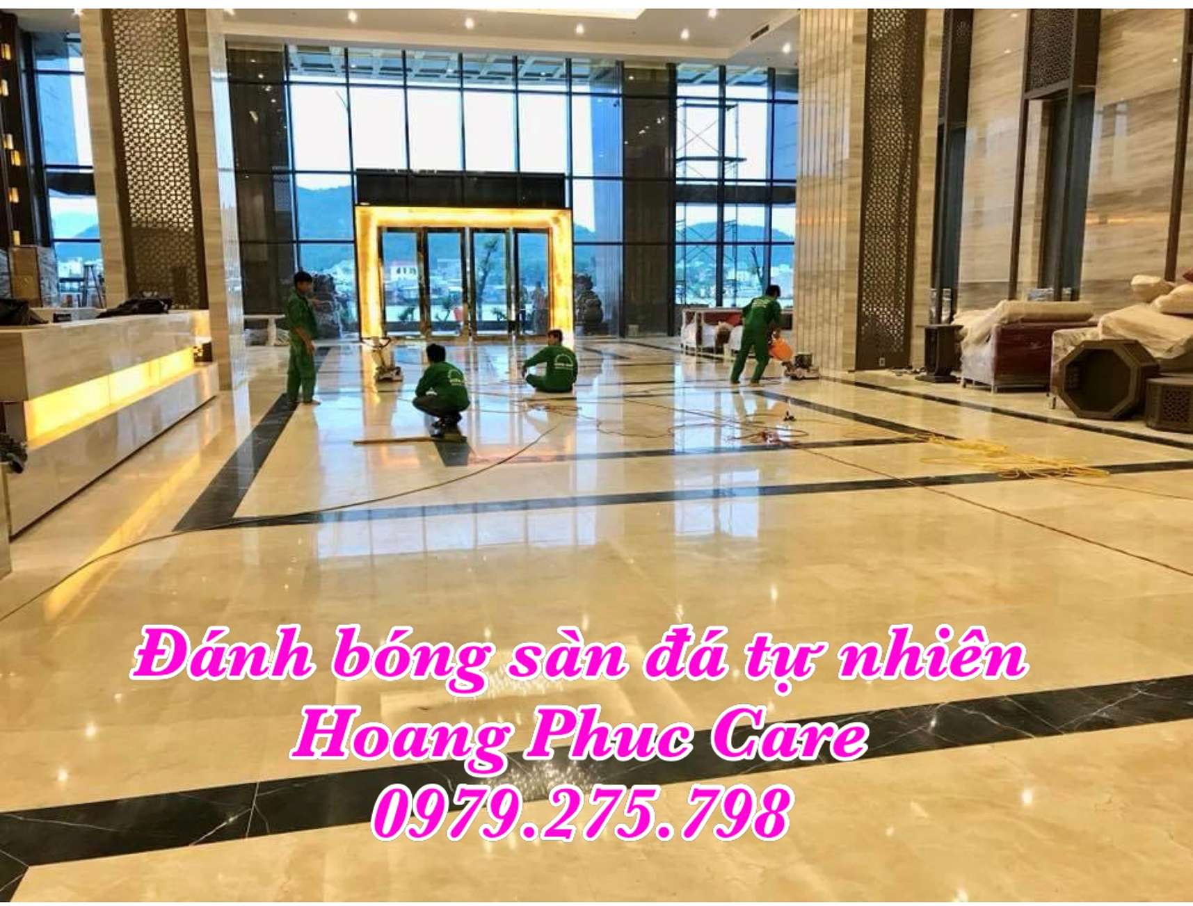 Dịch vụ đánh bóng sàn đá tự nhiên tại cà mau