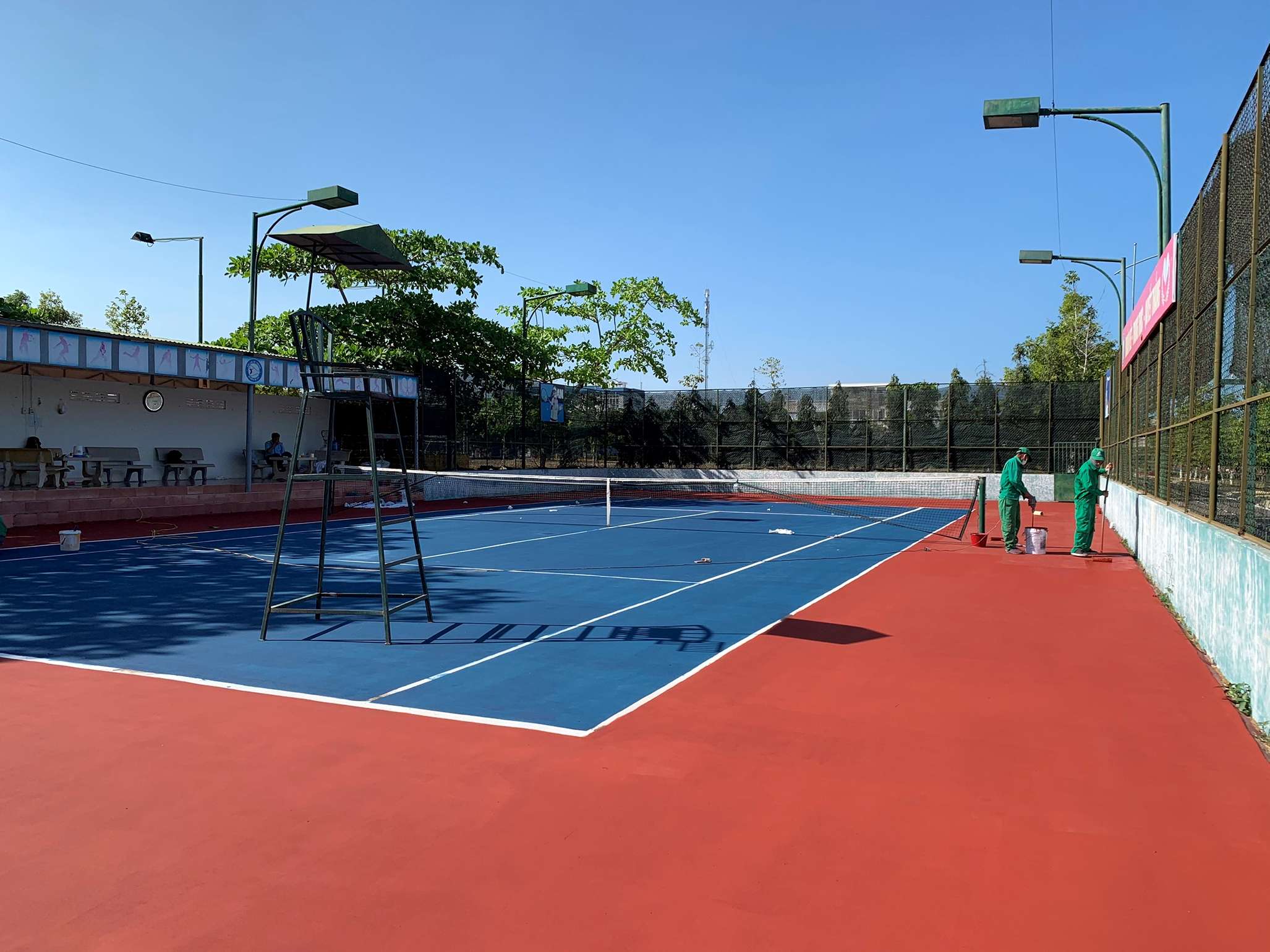 Sơn sân Tennis sân thể thao chuyên nghiệp tại Hải Phòng